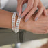 Rainbow White | Mermaid Glass | White Linen Wrap Bracelet